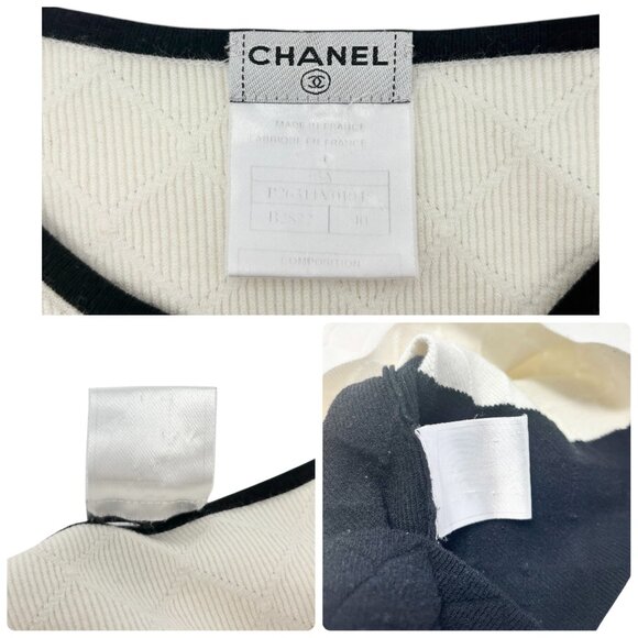 CHANEL Vintage 05A CC Logo Cambon Quilted Cashmere Knit Sweater Top #40 [105549] - Picture 14 of 14